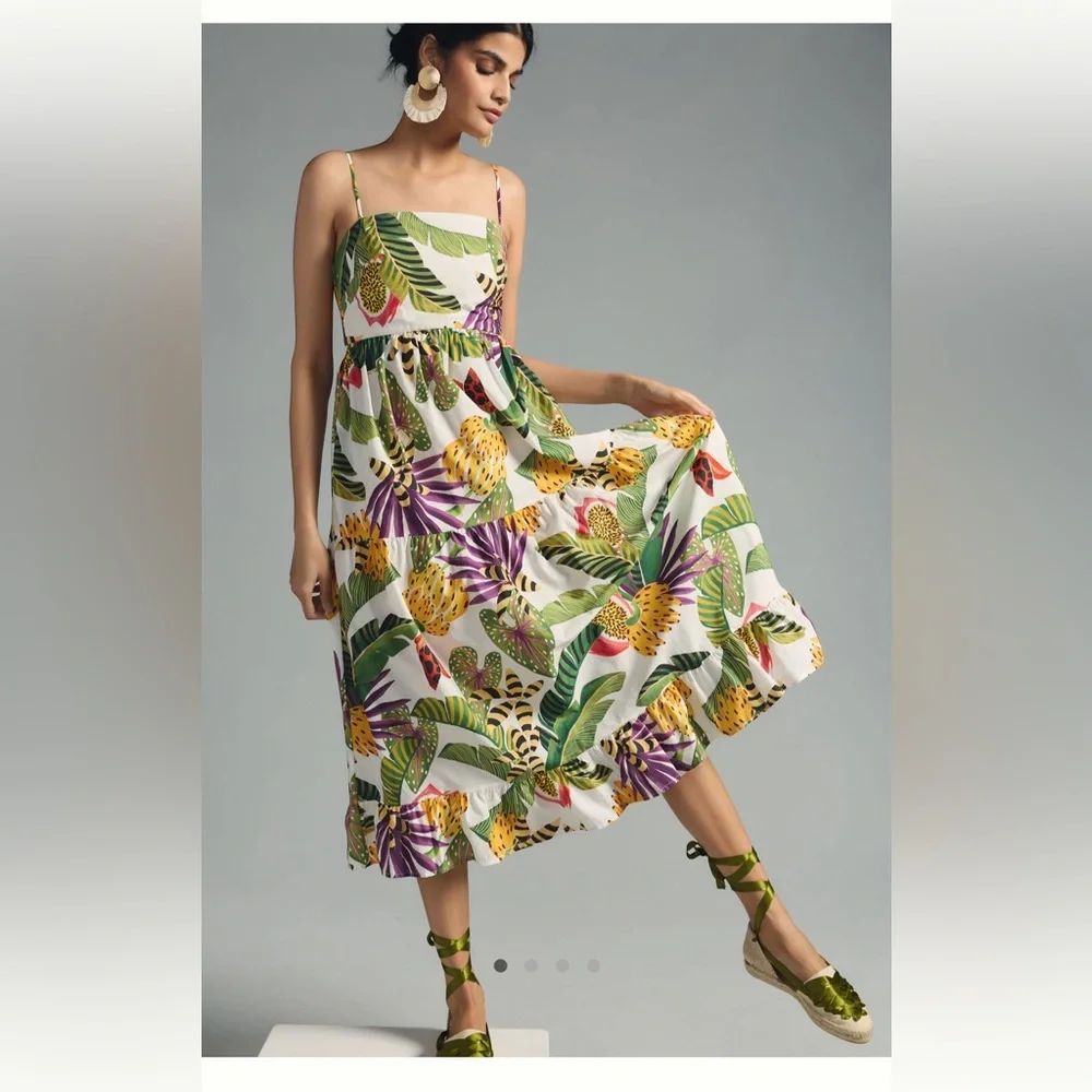 Farm Rio Striped Forest Dress - Picture 3 of 6